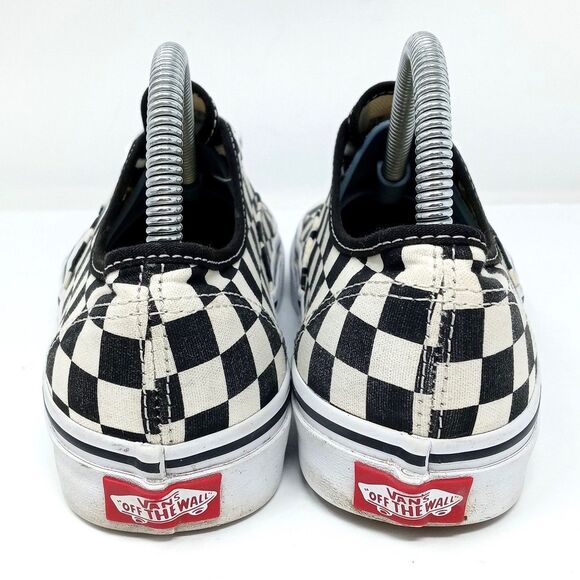 VANS Authentic Checkerboard Women's Size 6 White Black Golden Coast Skate - Picture 6 of 11